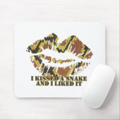 Ik heb een Snake Brown en Gold Print gekust Muismat (Met muis)