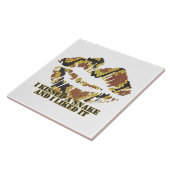 Ik heb een Snake Brown en Gold Print gekust Tegeltje (Zijkant)
