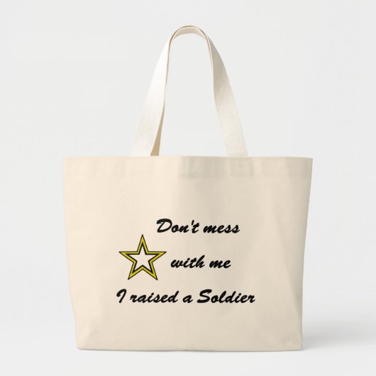 Ik heb een Soldaat opgevoed. Grote Tote Bag (Voorkant)