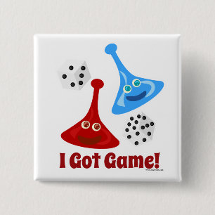 Ik heb een spel vierkante button 5,1 cm