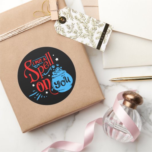 IK HEB EEN SPELL GESTELD OP JULLIE grappige hallow Ronde Sticker (Geschenken)