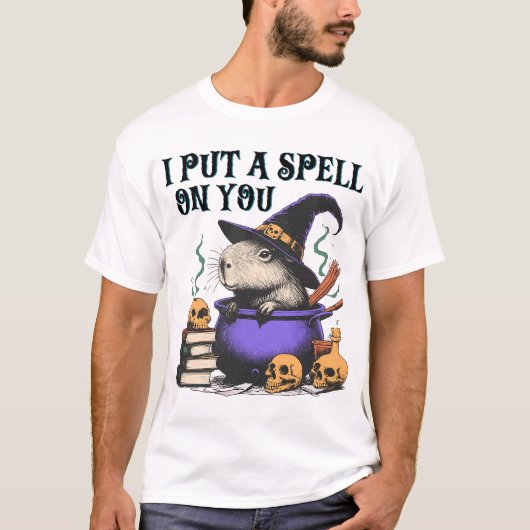 Ik heb een spreuk op je jaren '90 Capybara Hallowe T-shirt (Voorkant)