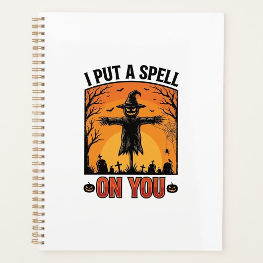 Ik heb een spreuk op jou Halloween-vogelverschrikk Planner (Voorkant)