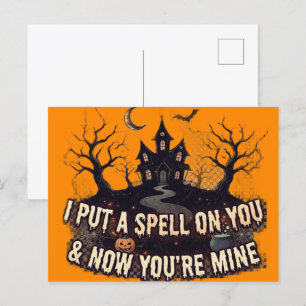 Ik Heb Een Spreuk Over Je Geplaatst Huis Halloween Briefkaart