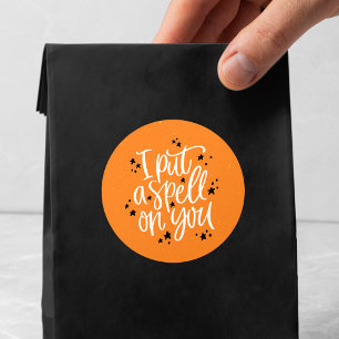 Ik Heb Een Spreuk Over Jou Oranje & Zwarte Hallowe Ronde Sticker