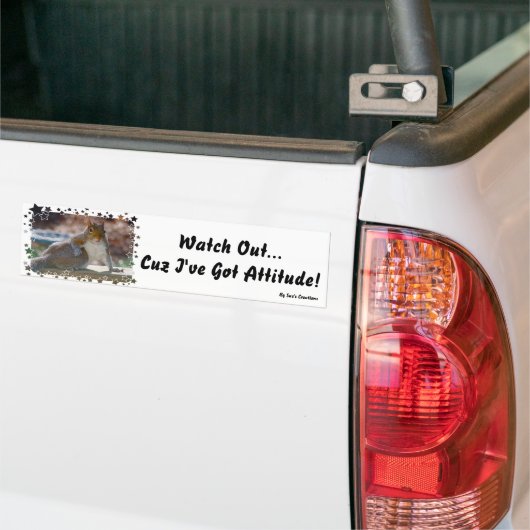 Ik heb een stand. eekhoorn bumpersticker (Op Truck)