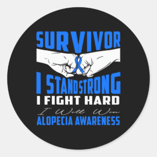 Ik heb een sterk alopecia-bewustzijn ronde sticker