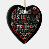 Ik heb een sterker hart keramisch ornament (Rechts)