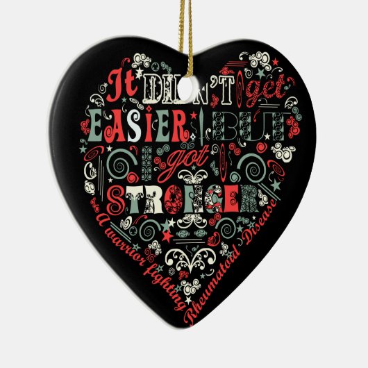 Ik heb een sterker hart keramisch ornament (Rechts)