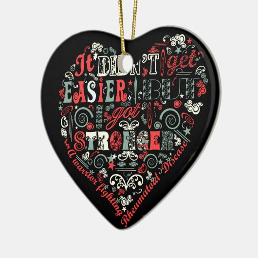 Ik heb een sterker hart keramisch ornament (Links)