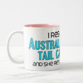 Ik heb een stumpy Tail Cattle Dog (Vrouw) gered Tweekleurige Koffiemok (Links)
