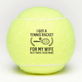 Ik heb een Tennis Racket voor mijn vrouw Tennisballen (Voorkant)