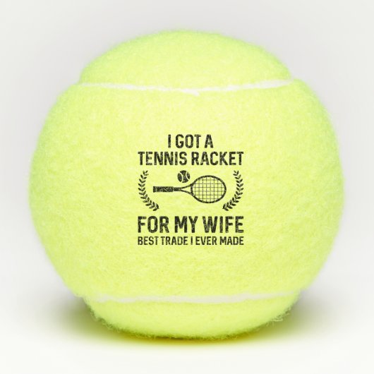 Ik heb een Tennis Racket voor mijn vrouw Tennisballen (Voorkant)