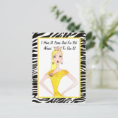 Ik heb een Tiara en ik ben niet bang om het te geb Briefkaart (Staand voorkant)