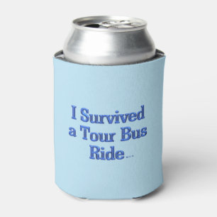 Ik heb een Tour Bus Ride blauwe koelbox overleefd Blikjeskoeler