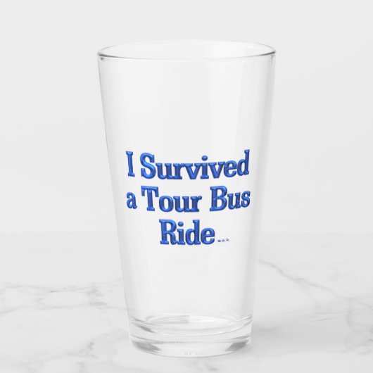 Ik heb een Tour Bus Ride glazen tumbler overleefd (Voorkant)