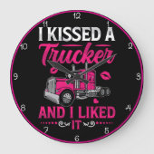 Ik heb een trucker gekust" Romantisch Grote Klok (Voorkant)