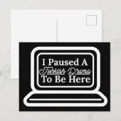 Ik heb een Turks drama onderbroken om hier te zijn Briefkaart (Voorkant / Achterkant)