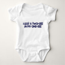 "Ik heb een twee-zee in mijn één-zee" Baby onezee