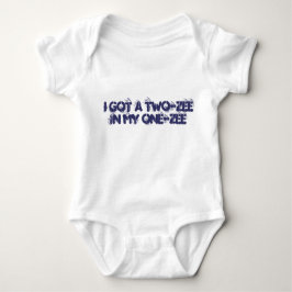 "Ik heb een twee-zee in mijn één-zee" Baby onezee Romper