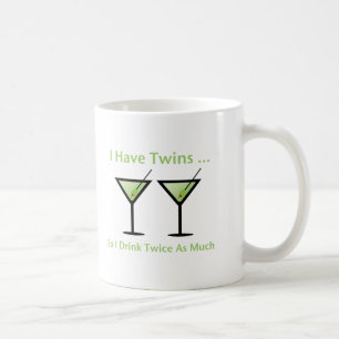 Ik heb een tweeling, dus ik Drink twee keer zo vee Koffiemok