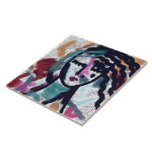 Ik heb een Vaca Abstract digitaal schilderij nodig Tegeltje (Zijkant)