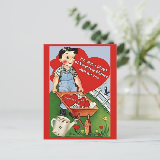 Ik heb een Valentijn die alleen voor jou wil. Briefkaart (Staand voorkant)