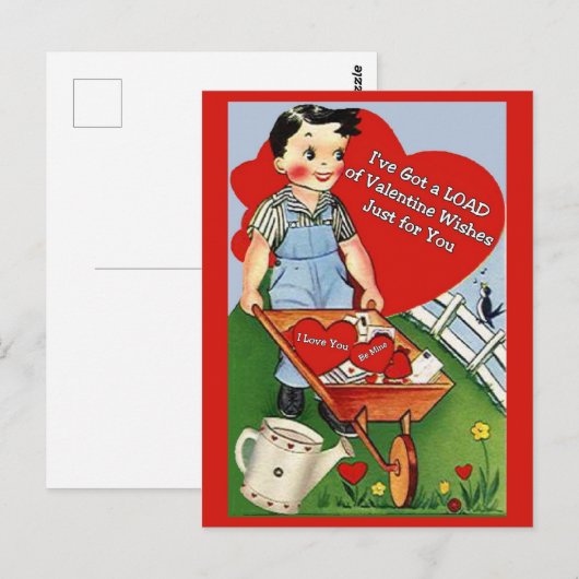 Ik heb een Valentijn die alleen voor jou wil. Briefkaart (Voorkant / Achterkant)