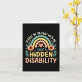 Ik heb een verborgen handicap Medisch bewustzijn Z Kaart (Gele Bloem)