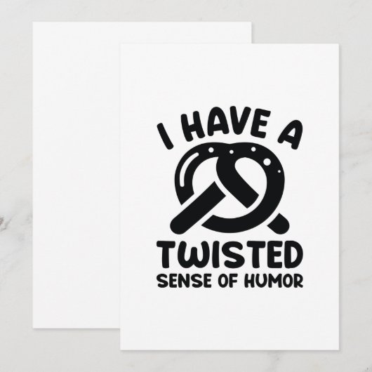 Ik heb een verdraaide zin van Humor Bedankkaart (Voorkant / Achterkant)