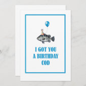 Ik heb een verjaardagscadeau voor kabeljauw voor v (Voorkant / Achterkant)
