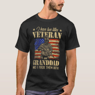 Ik heb een veteraan en opa, de Amerikaanse vlag va T-shirt