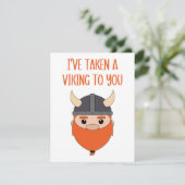 Ik heb een Viking naar je meegenomen Feestdagenkaart (Staand voorkant)
