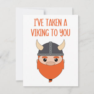 Ik heb een Viking naar je meegenomen Feestdagenkaart