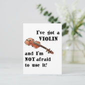 Ik heb een Violin Briefkaart (Staand voorkant)