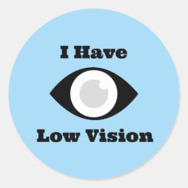 Ik heb een visuele beperking ontwerp ronde sticker
