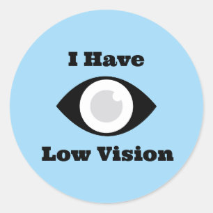 Ik heb een visuele beperking ontwerp ronde sticker