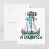 Ik heb een vitamine Zee nodig Briefkaart (Voorkant / Achterkant)