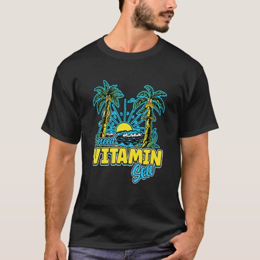 Ik heb een Vitamine Zee Ocean Wave Vacature zomer  T-shirt (Voorkant)