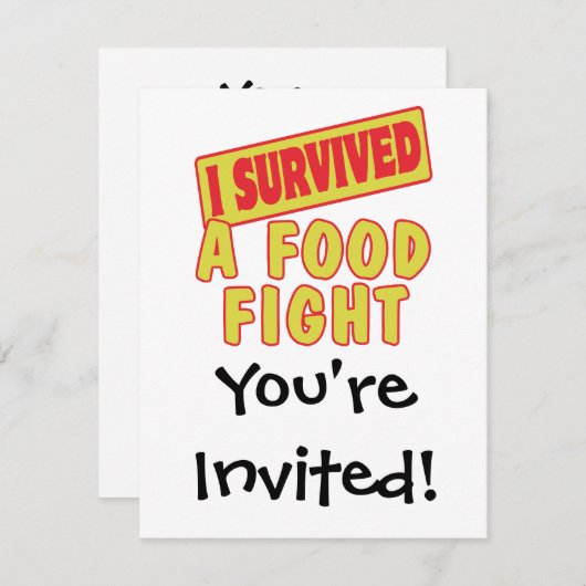 IK HEB EEN VOEDSELBESTRIJDING OVERLEVEN KAART (Voorkant / Achterkant)