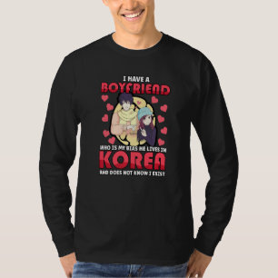 Ik heb een vriend die mijn Bias Kpop Kdrama Kore i T-shirt
