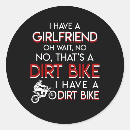 Ik heb een Vriendin dat vuile koekjes Mannen Ronde Sticker (Voorkant)