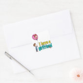 Ik heb een vriendin vierkante sticker (Envelop)