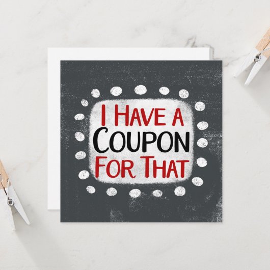 Ik heb een waardebon voor dat Wenskaart Kaart (Voorkant / Achterkant in situ)