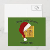 Ik heb een Waffle Kerstmis zonder jou Feestdagenkaart (Voorkant / Achterkant)