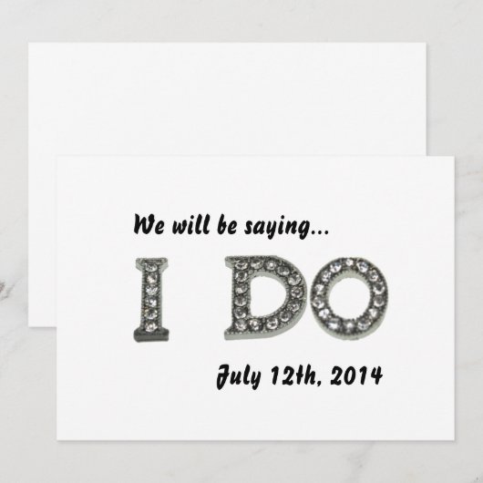 Ik heb een weddenschap om de uitnodiging op de dat (Voorkant / Achterkant)