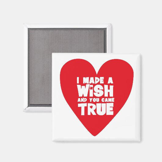 IK HEB EEN WENS gedaan liefdeshart Magneet (Voorkant / Achterkant)