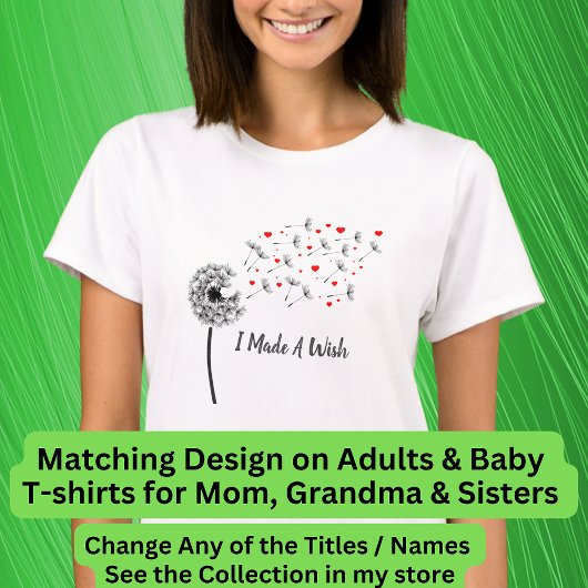 Ik heb een wens gemaakt. Dandelion wil dames T-shirt