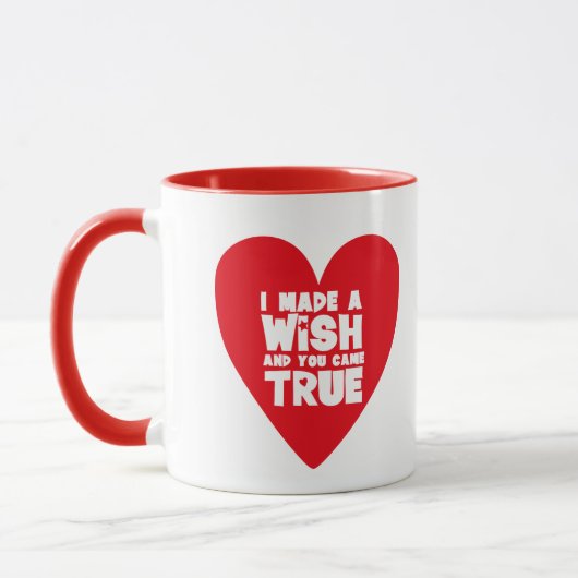 IK HEB EEN WENS Gemaakt Love Heart Mok (Links)