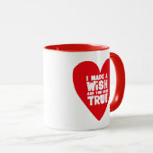 IK HEB EEN WENS Gemaakt Love Heart Mok (Voorkant rechts)